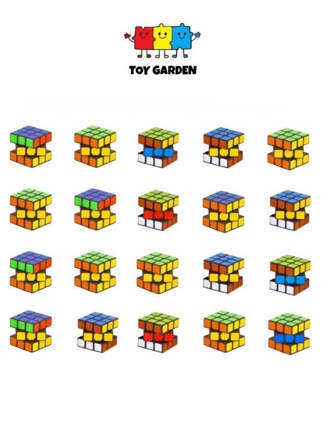 مكعبات ألغاز صغيرة ٣×٣ - عبوة من20 مكعبًا، هدايا حفلات للأطفال بقياس ١٫١٨ بوصة، وجوائز صغيرة وألعاب فيدجيت لحقائب الهدايا - Image 1